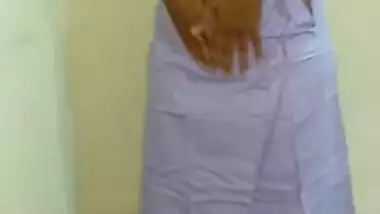 My hot maid taking off her sari and masturbating