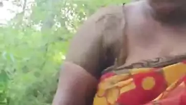 Hot Mature Randi sucking customer dick in jungle