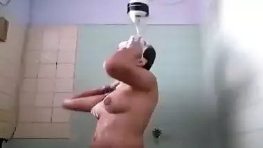 Sexy Desi Showering Bathroom Solo