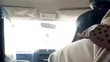 Showing her huge ass inside car with clear hindi talking