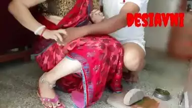 desi avni bangali mother working in kitchen while he want to suck her boobs