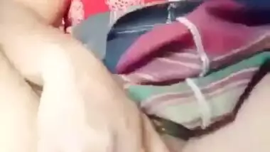 Beautiful Mizoram girl fingering her bald pussy