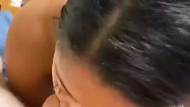 NRI Desi Babe with the Perfect Ass Giving Blowjob to Her White Boss