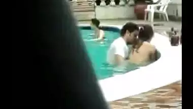 Sex in swimming pool recorded on Hidden cam