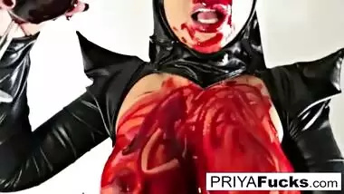Halloween bloody tease with Indian MILF Priya Rai