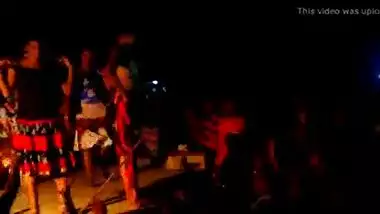 Hot Telugu Girls’ Naked Record Dance At Night