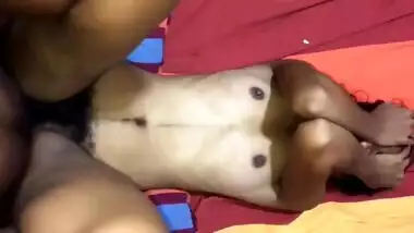 Indian XXX girl with small tits getting her hairy pussy fucked MMS