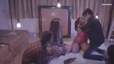 Three Desi sluts gets hard fucked by their sexy best friends XXX