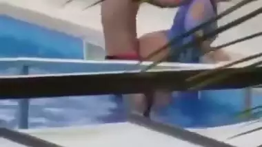 Caught Fucking In Swimming Pool Publicly