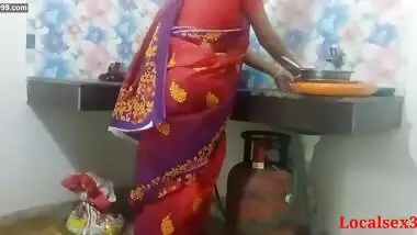 Desi Bengali desi Village Indian Bhabi Kitchen Sex In Red Saree