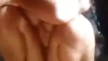 MMS porn of XXX girl who shows off boobs to Desi lover via video link