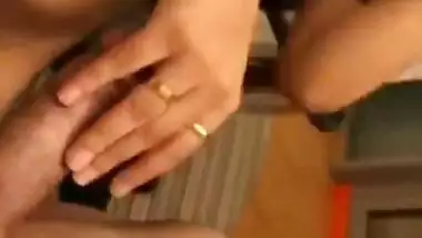 Beautiful newly married wife getting fingered and fucked with moaning