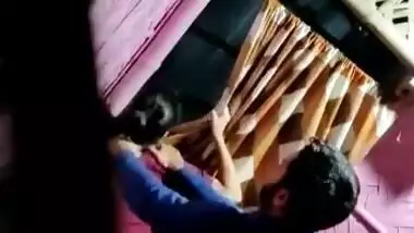 Couple fucking hard in doggy, secretly captured by neighbor