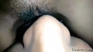 Hubby licking Indian wife juicy pussy