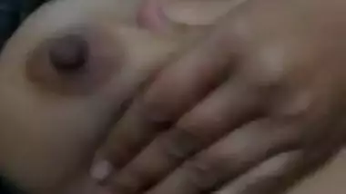 Bhabi playing with her boobs