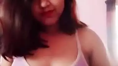 Taking part in solo show is interesting for Desi student showing tits
