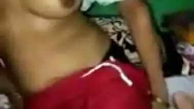 Indian bhabhi pressing her boobs hard and fucked by husband 1