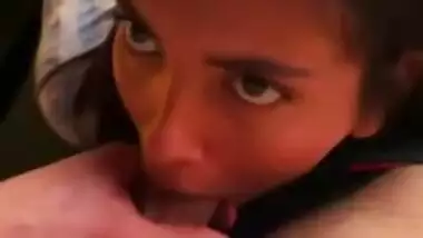 POV eye contact deepthroat on Daddy’s cock before bed
