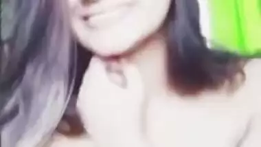 Porn video is short but spectators can still admire Desi cutie's tits