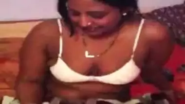 bangladeshi bhabhi wife taking her bra off to show big brown nipple and breast