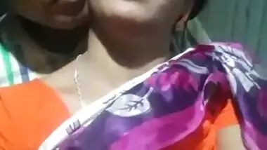 Bangla Bhabi Boobs pressing and kissing by lover