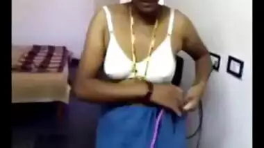 Hot Telugu Bhabhi Showing Off Her Big Boobs To Lover