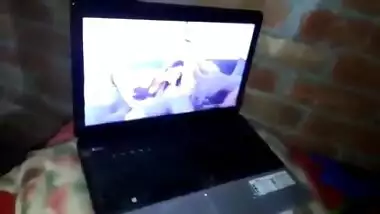 horny bhabhi saw porn in laptop hard fucking by hubby