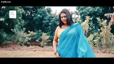Bengal Beauty Barsha Teasing in Sky Blue Saree