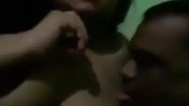 Desi Fatherinlw sucking boobs