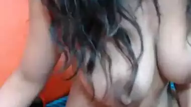 Sexy Punjabi aunty having a skype sex