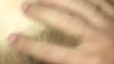 Cumshot on Hairy Pussy