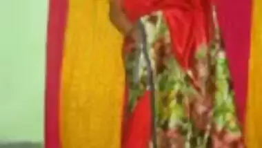 SATIN SILK SAREE AUNTY