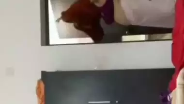 Huge boobs mom naked after bath caught by son viral MMS