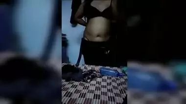 Indian Wife Changing Clothes Husband Making Video