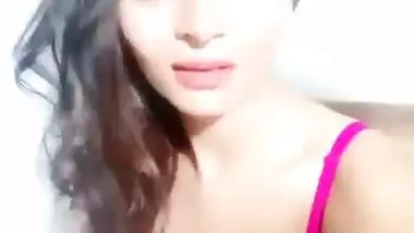 Actress Talking with Director and in Bra she taking selfie video with talking audio