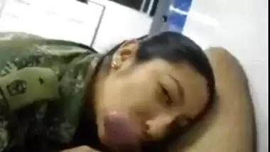 Sexy Indian soldier having an erotic blowjob