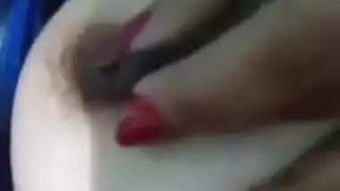 Bhabi Playing WITH boobs