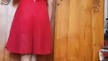 Desi cute girl with sexy dress