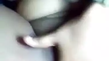 Indian woman exposes her XXX nipples on camera and masturbates sex twat