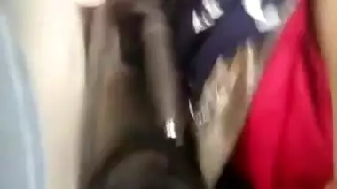 Man touches hairy pussy of the Indian girlfriend in the car filming it on camera