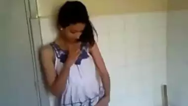 Indian girl Malathy shows off her well developed boobs