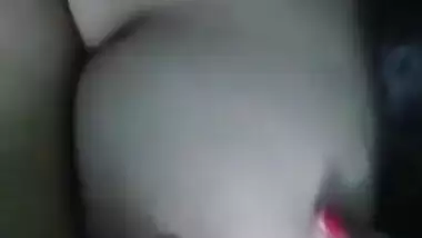 Booby girl selfie video show of her big boobs and fat pussy