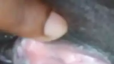 Village girl at night on video call shows nude body