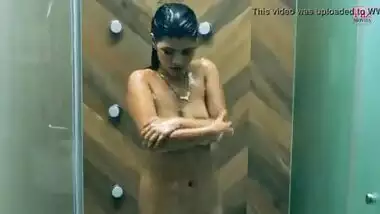 Hot and cute indian wife bathing