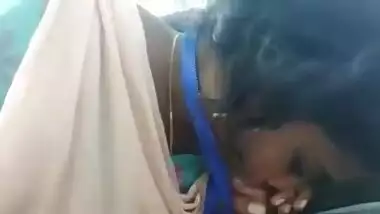 South Indian office girl sucking dick outdoors