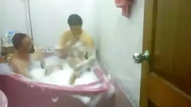 neelam bhabhi bath with her hubby