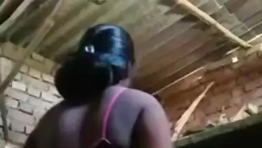 Amateur Indian slut comes to a barn and strips down on XXX camera