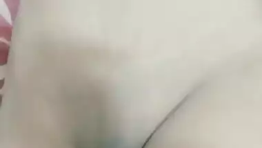 Cute girl play with her boobs and pussy