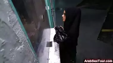 Arab Glasses Chick Fucking Doggy Style Small Tits